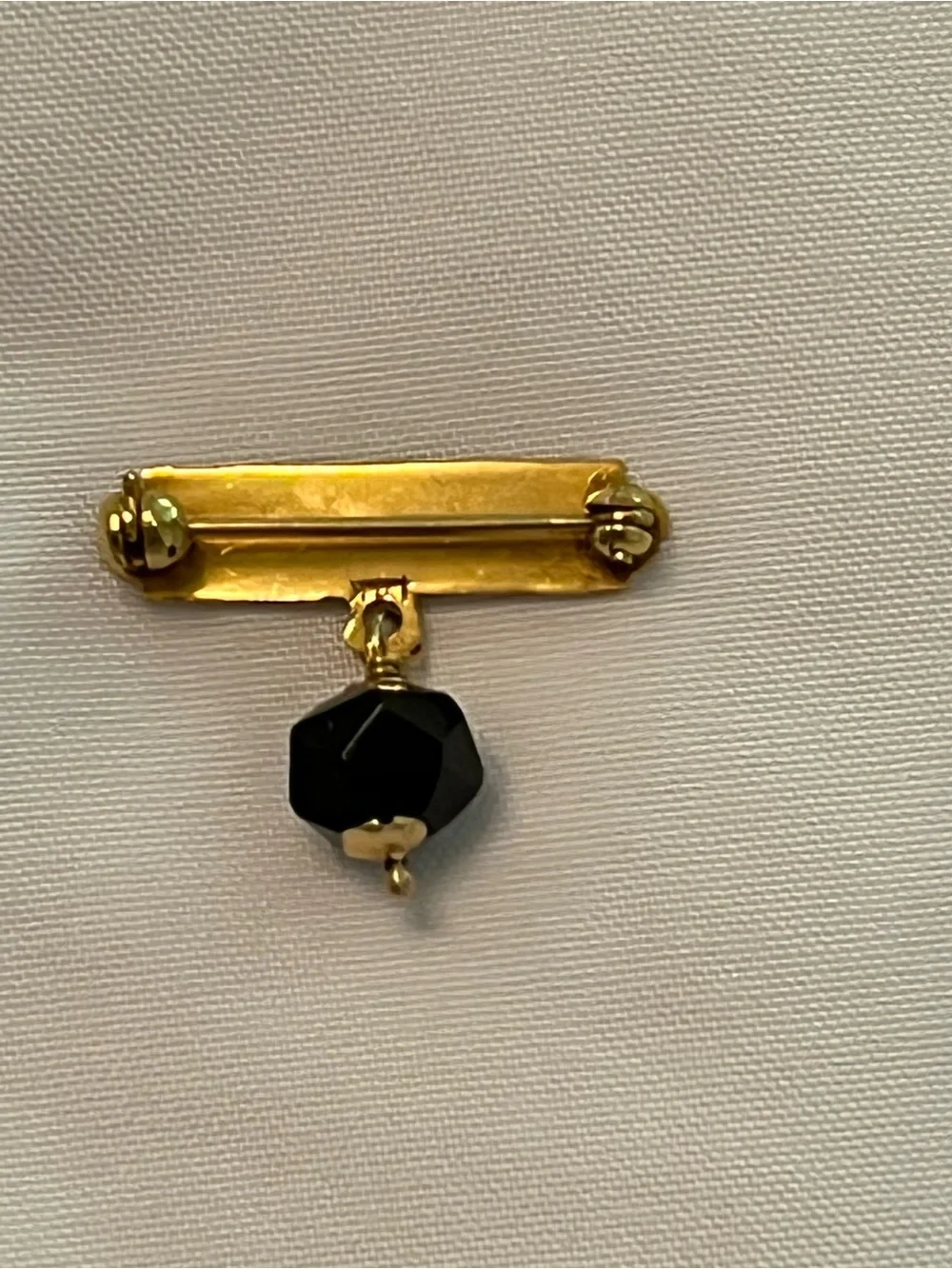 14K Gold Vintage Cuban Baby Dios Me Bendiga Azabache Mal de Ojo Broche Pin